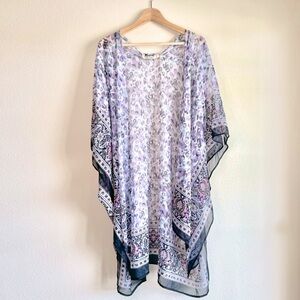 Soft Surroundings Sheer Leopard Print Kimono, OS